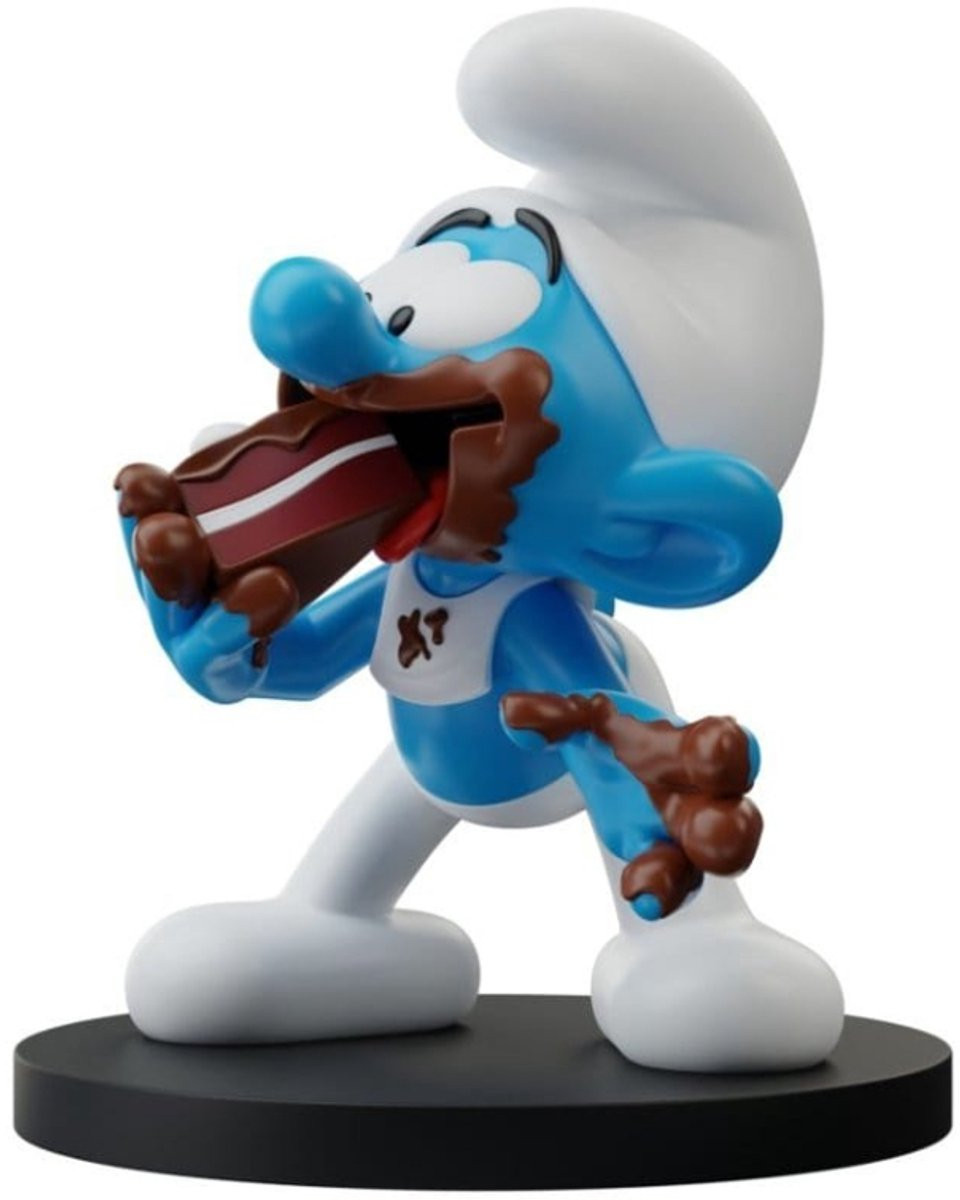 Puppy The Smurfs Statue Greedy Smurf Disney Beeld 10 cm