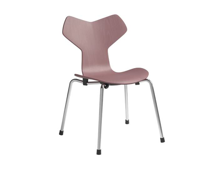 Fritz Hansen Chaise d enfant Grand Prix Wild rose frêne peint-chrome'