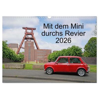 Mit dem Mini durchs Revier (Wandkalender 2026 DIN A3 quer), CALVENDO Monatskalender