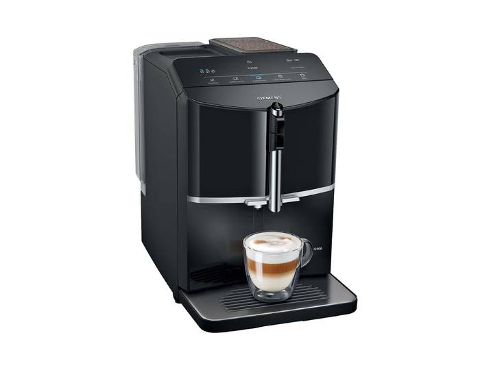 Siemens EQ300 Kaffeemaschine Vollautomat Klavierlack Schwarz