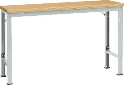 Manuflex Grundtisch UNIVERSAL Spezial, 1500 x 800 mm, Multiplex natur, lichtgrau