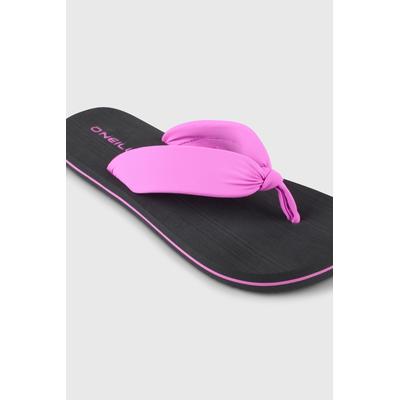 Zehentrenner O'NEILL "DITSY SUN SANDALS", Damen, Gr. 37, pink (electric fuschia), Synthetik, Schuhe Zehentrenner, sportlicher Stil, leicht profiliertes Laufsohlenprofil