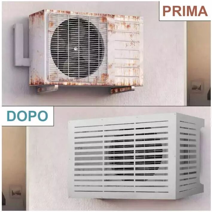 Riviera COPRICLIMATIZZATORE BIANCO ALLUMINIO 86X44 H68CM