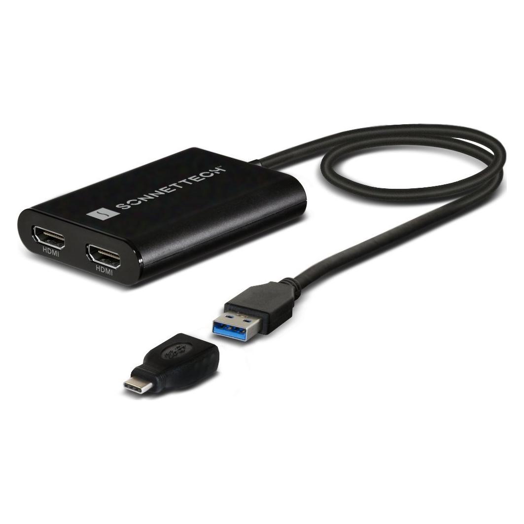 Sonnet Dual 4K 60Hz HDMI Adapter for M1 Thunderbolt Macs *New (HDMI) (USB3-DHDMI)