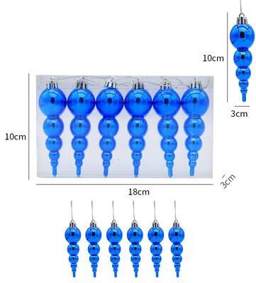 Modern Home Fixes Christmas Tree Decoration Set, Christmas Tree Pendant Ornaments, Holiday Decoration Props, Christmas Ornament Pack blue