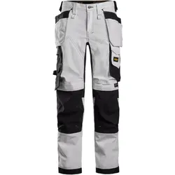 Damen Arbeitshose "6247" - 38 - weiß/schwarz