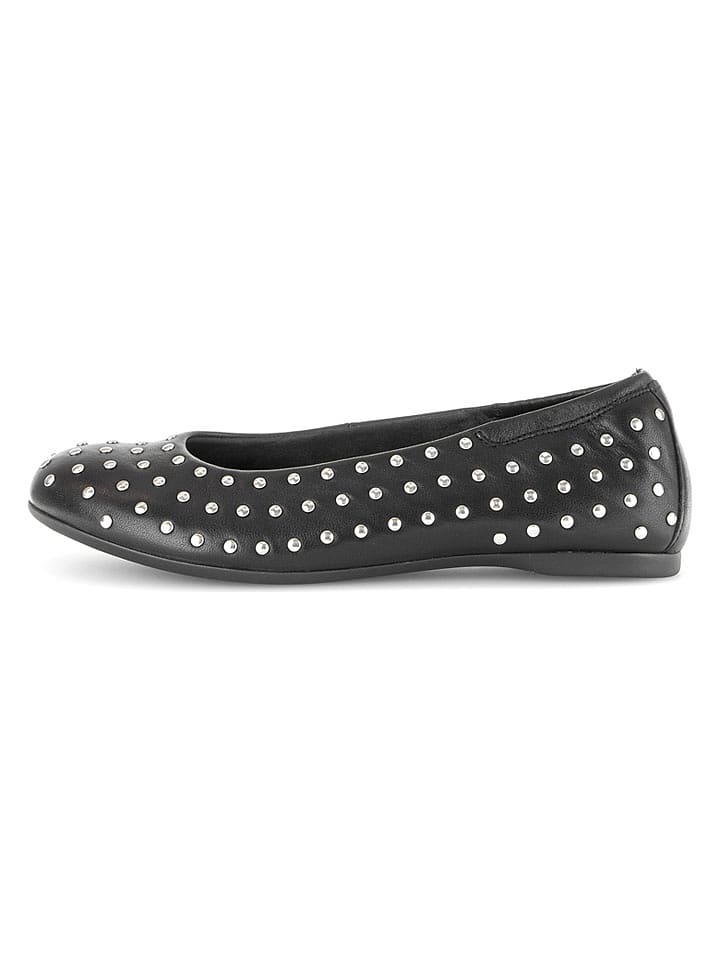 Gabor Leder-Ballerinas in Schwarz - 39