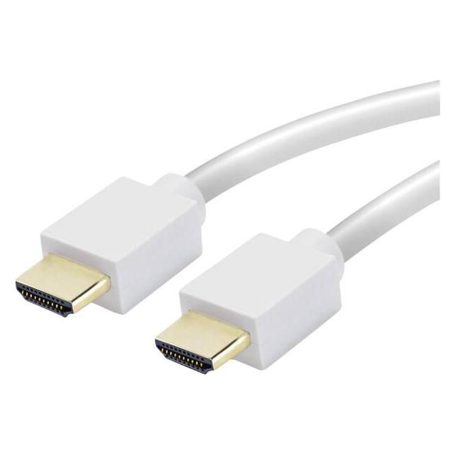 Vivanco Hochgeschwindigkeits-HDMI-Kabel mit Ethernet Weiss (1 m) (VVITCABHDMIET100W)