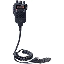 PNI Tragbares CB-Funkgerät Escort HP 62 mit BNC-Antenne und Batteriehalter, Walkie Talkie, Grau