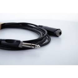 Cordial 14825 Klinke Audio Anschlusskabel [1x Klinkenstecker 6.3 mm (stereo) - 1x Klinkenbuchse 6.3 mm (stereo)] 5 m Schwarz PVC-Mantel, verdrillt