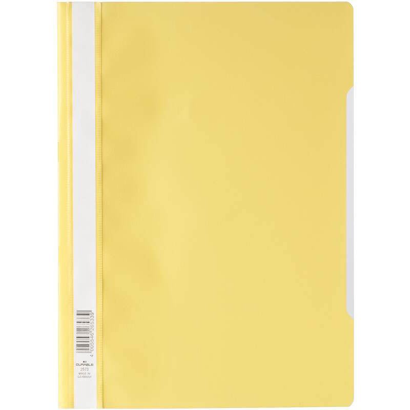 DURABLE 10 Schnellhefter Kunststoff gelb DIN A4