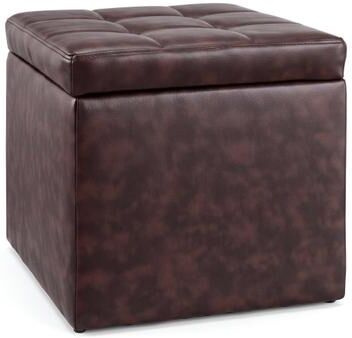 Costway 16 Inch Ottoman Pouffe Storage Box Lounge Seat Footstools