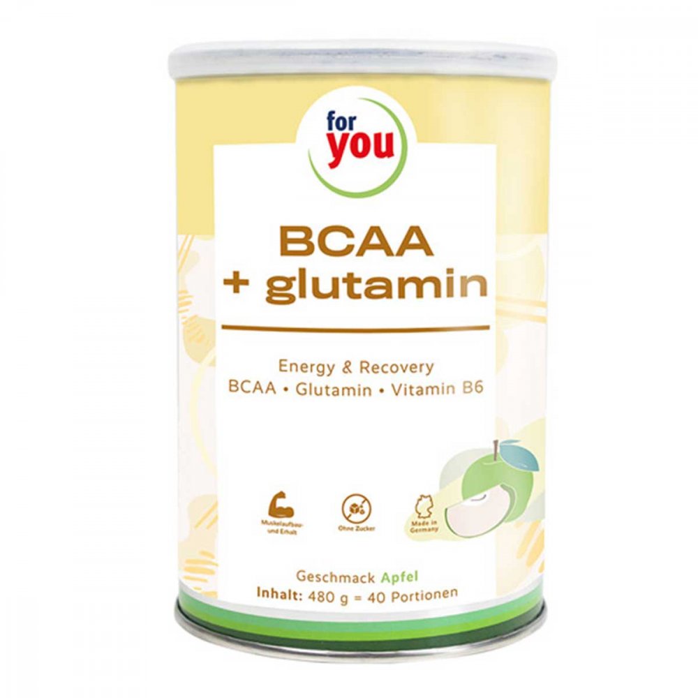 For You eHealth GmbH For You BCAA + Glutamin Energy & Recovery Apfel 15264259