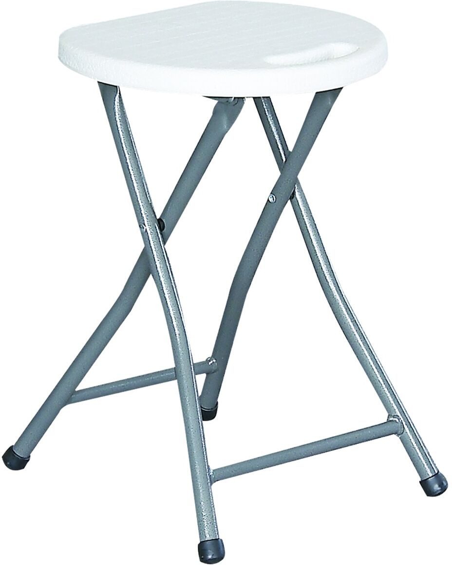 BriCor Taburete Plegable Resina. Blanco