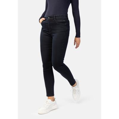 5-Pocket-Jeans STOOKER WOMEN "Rio Colour Skinny Fit Jeans", Damen, Gr. 44, Länge 28, blau (tinted denim), Denim/Jeans, 82% Baumwolle, 17% Polyester, 1% Elasthan, skinny fit lang, Jeans 5-Pocket-Jeans, Skinny Fit Casual Clean Wash Denim Jeans Magic...
