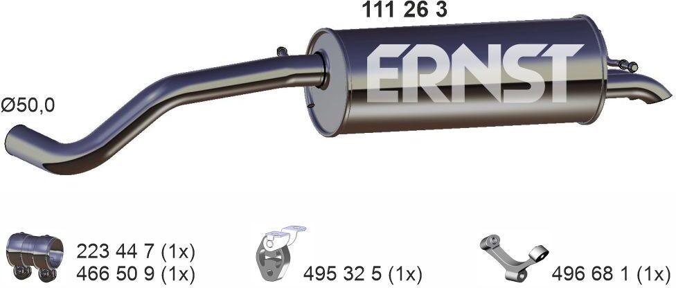 Ernst Endschalldämpfer 111263 Für Vag