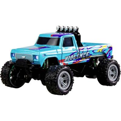 Amewi Brushed 1:64 RC Modellauto Elektro Monstertruck Heckantrieb (2WD) RtR 2,4 GHz inkl. Akku und Ladekabel, mit Lichteffekt