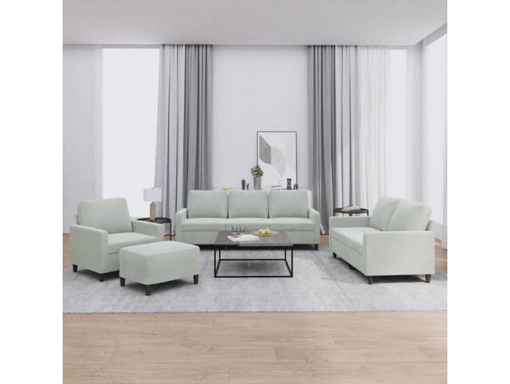 Ensemble de Canapés avec Coussins 4 pcs Canapés avec Accoudoirs Ensemble de Meubles avec Repose-pied Mobilier de 3201486
