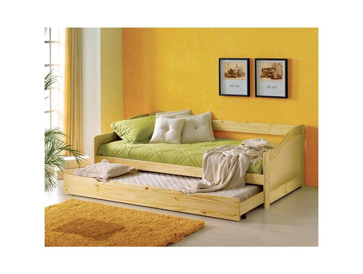 Livetastic Stauraumbett, Natur, Holz, Kiefer, massiv, 1 Schublade(n) Schubladen, 90x200 cm, Schlafzimmer, Betten, Stauraumbetten