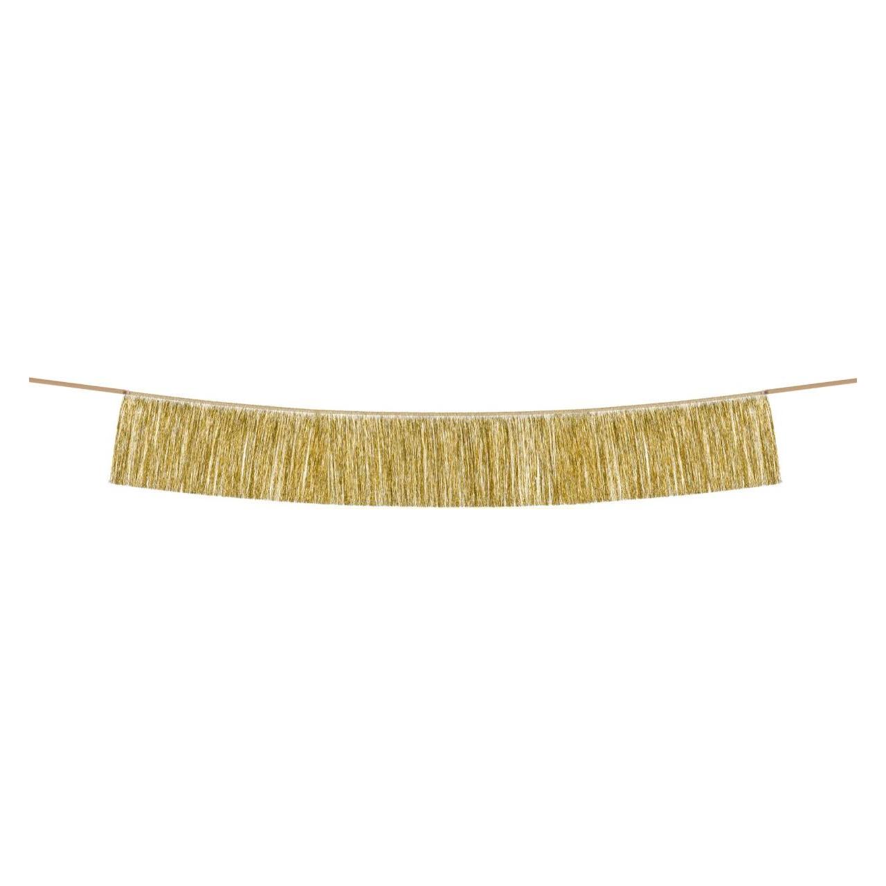 Partydeco Girlanden aus goldenen Fransen (1 Stk.) (510471)