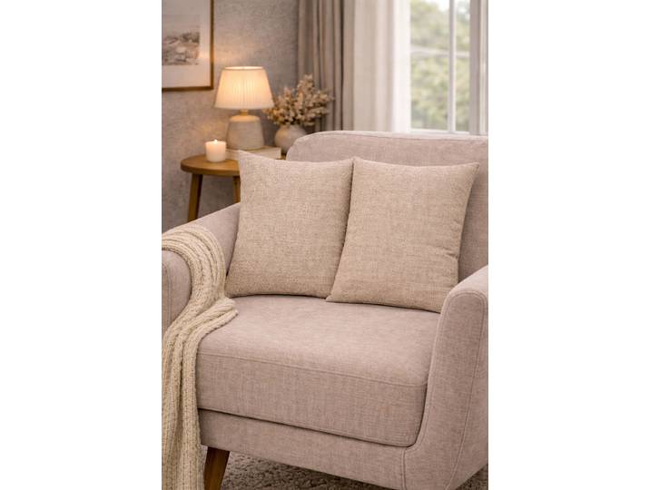 Coussin décoratif Lucio ensemble de 2 Beige/Beige 50 x 50cm Polyester