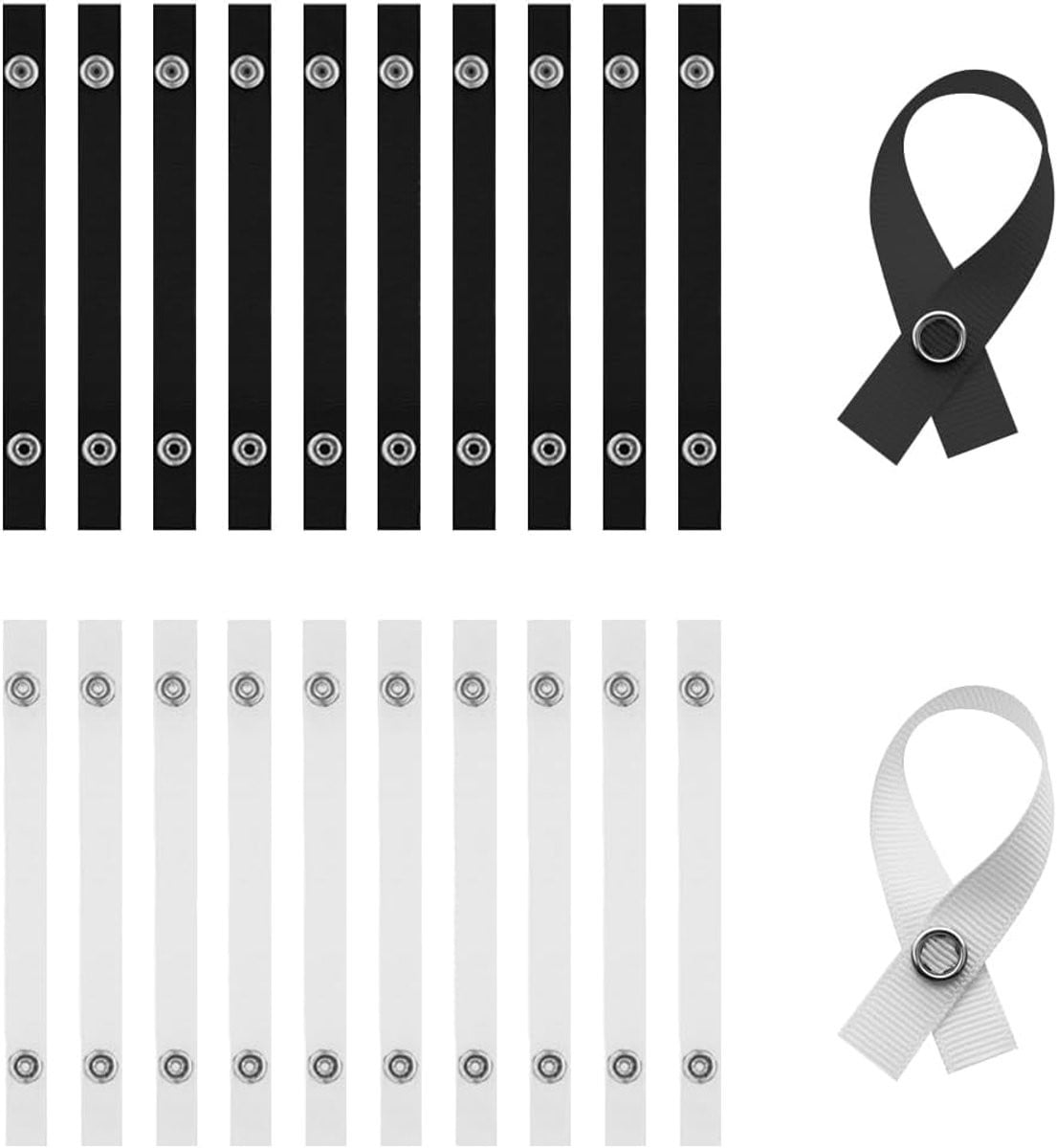 Handdoek Clips Textiel Hangers Zwart Wit 15 cm Lengte
