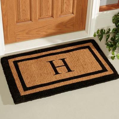 Geo Crafts, Inc. "Double Border Outdoor Mat Black, 2'6"" x 4', Black"