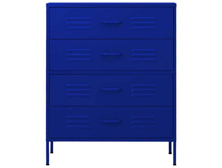Commode salon - Commode Bleu marine 80x35x101 5 cm Acier - Assemblage requis（8030）