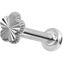 14 Karat Gold Labret mit Innengewinde BLUME