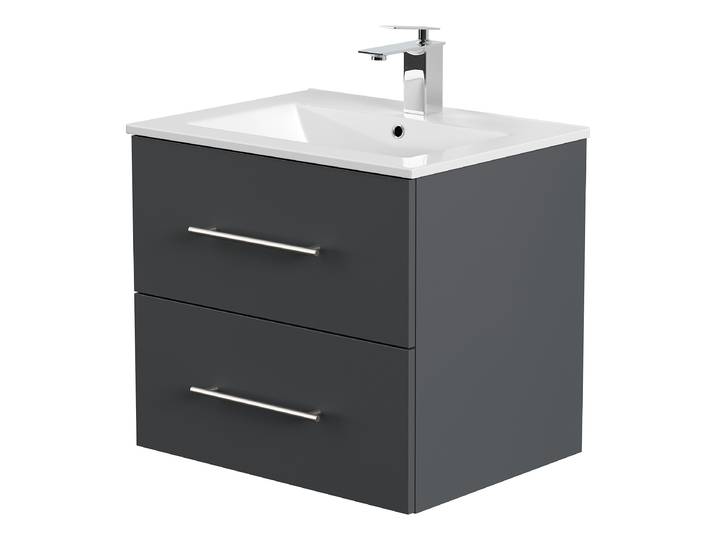 Meuble vasque Homeline 62cm Gris/Graphite