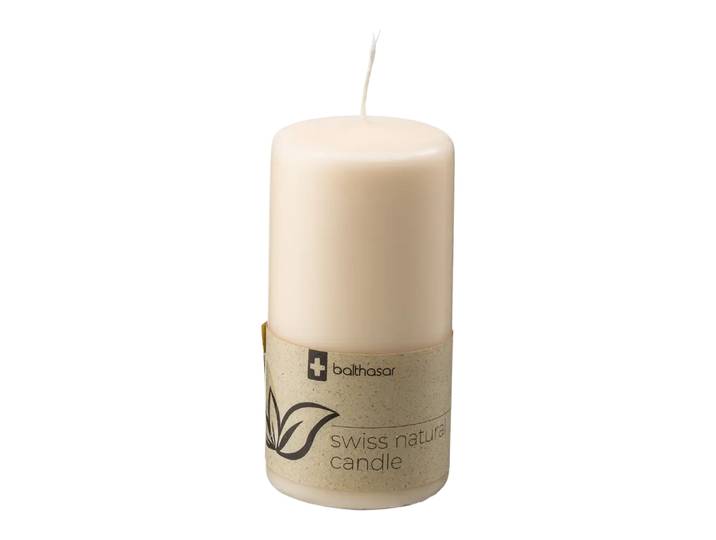 Zylinderkerze Swiss Natural, Balthasar, beige, Wachs