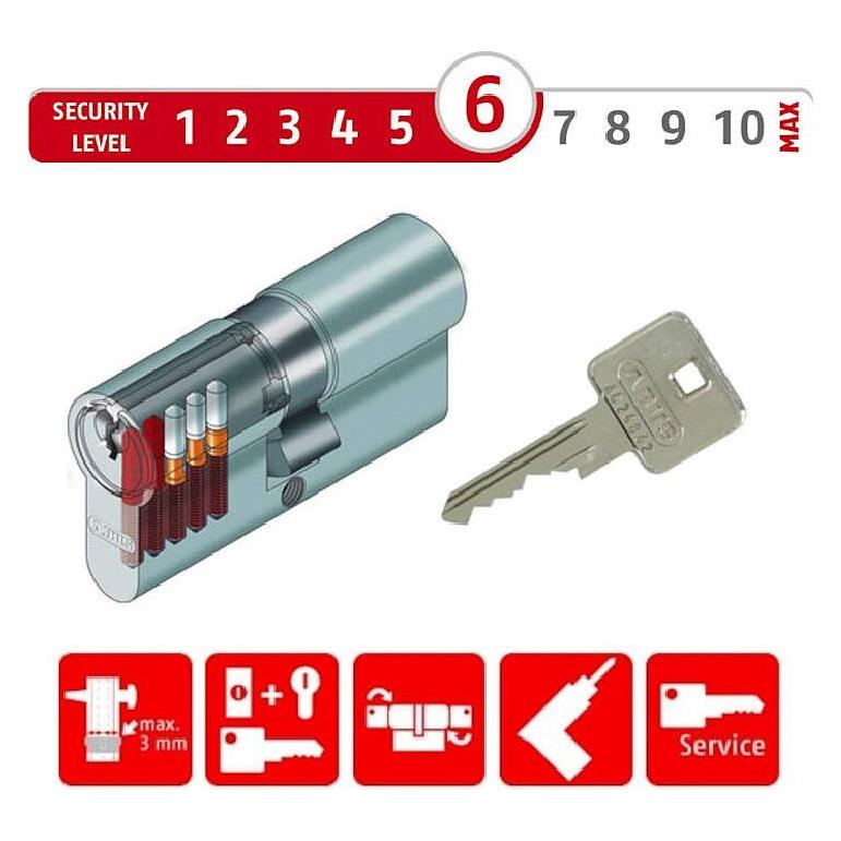 Abus 5er A93 A30/K30 Knaufzylinder gl. + 50 Schl. (213839)