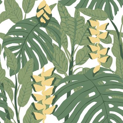 Roommates Finlayson Green & Yellow Bunaken Peel and Stick Wallpaper