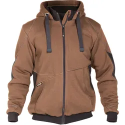 DASSY® Pulse Sweatshirt-Jacke - lehmbraun/anthrazitgrau - L