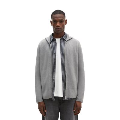 Cardigan MARC O'POLO "aus zertifizierter Bio-Baumwolle", Herren, Gr. 3XL, cloudy grau melange, Obermaterial: 100% Baumwolle, unifarben, regular fit, Strickjacken