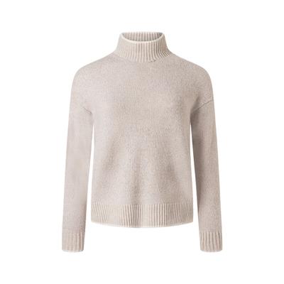 Strickpullover MAERZ MUENCHEN "Maerz Muenchen 311901 Strickpullover Damen Bekleidung", Damen, Gr. 42, grau, 100% Schurwolle, Pullover Strickpullover