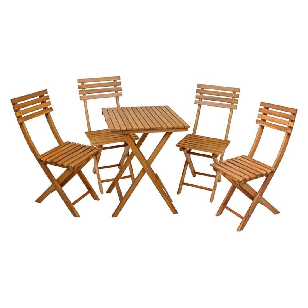 Garden Pleasure Sitzgruppe Alameda, natur Holz, 5-teilig (985127-4)