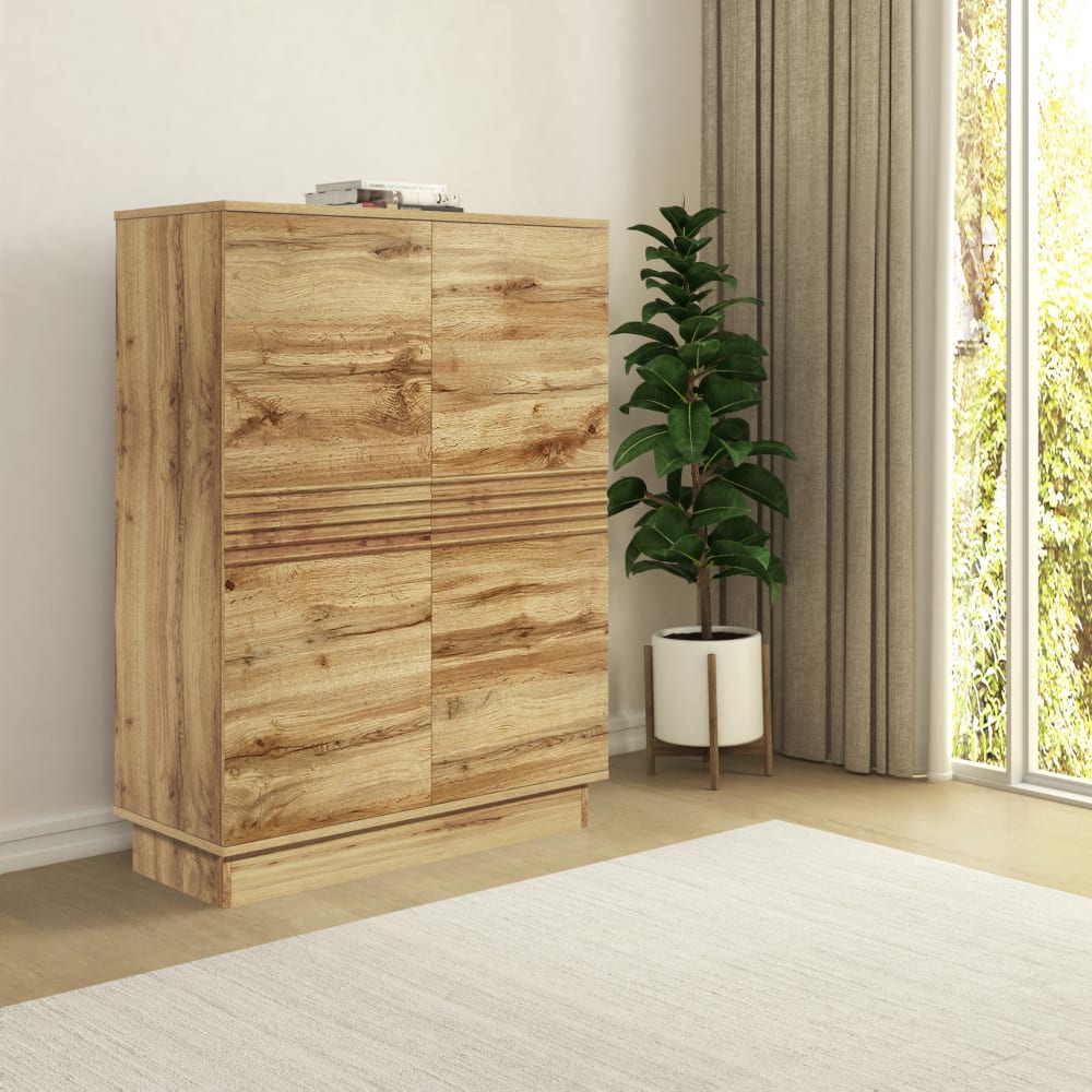 Loft24 Armario con 2 puertas en efecto roble