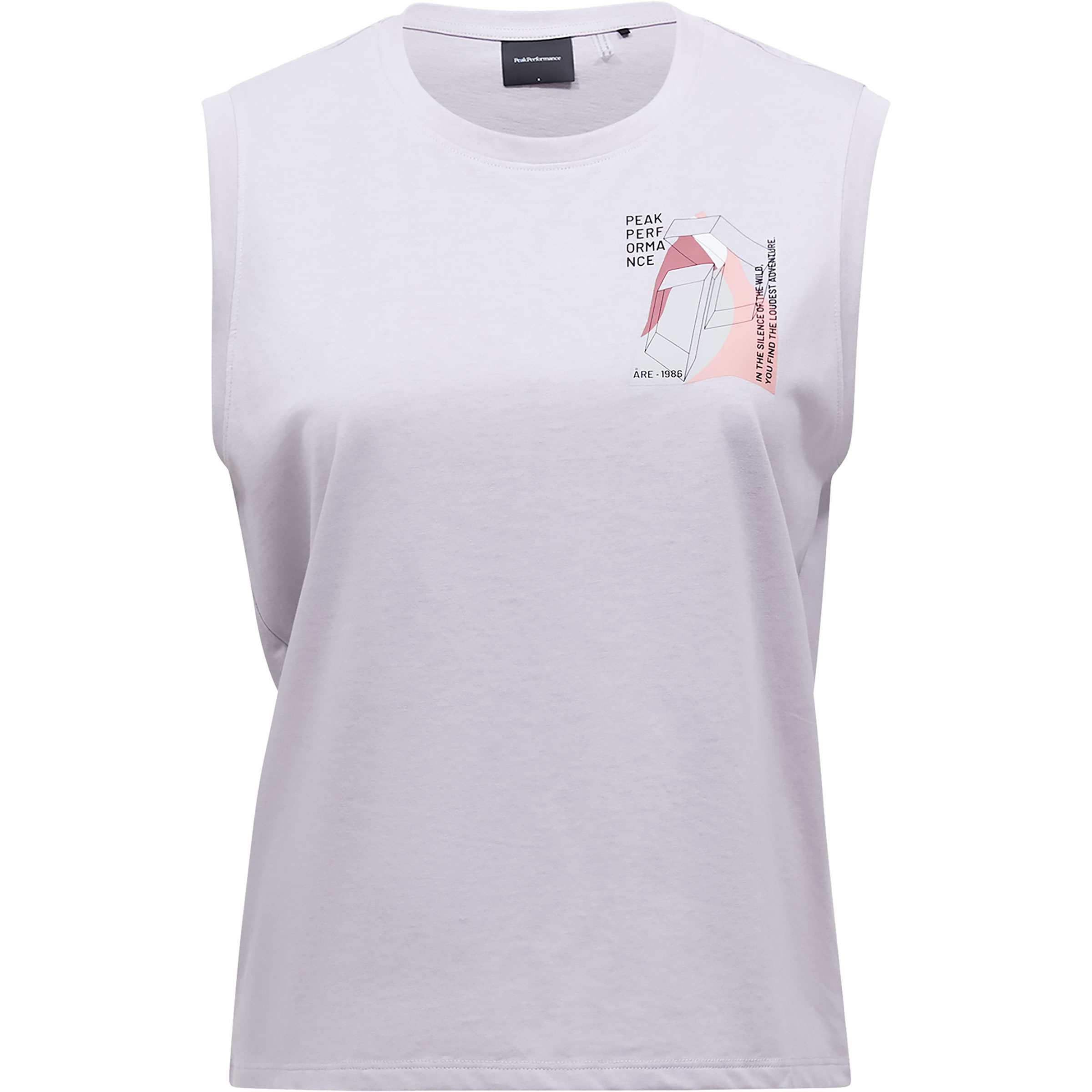 Peak Performance Explore Graphic SL Top Damen Tanktops weiss Größe M Trekking Schnell trocknend