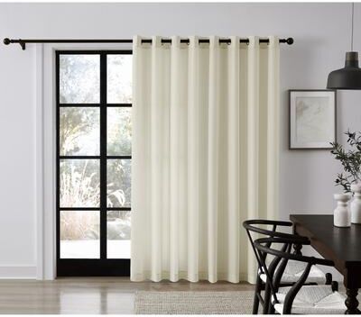 Truly Soft SHEERBARRIER Embossed Privacy Liner Grommet Patio Door Panel