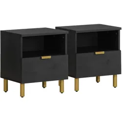 vidaXL Nachttisch Schwarz 40x33x46 cm Holzwerkstoff