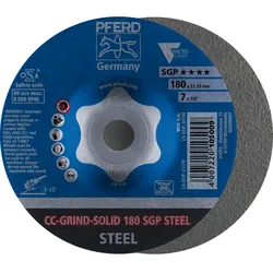 PFERD TOOLS CC-GRIND-SOLID Schleifscheibe Speziallinie SGP STEEL für Stahl - 64187180