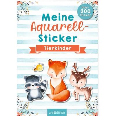 Meine Aquarell-Sticker – Tierkinder, Gebundene Ausgabe von , arsedition