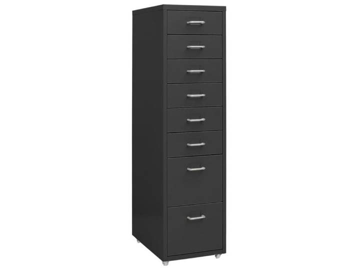 SALE 2026  Armoire de classement Anthracite - Classeur mobile Anthracite 28x41x109cm Métal PRO587482201