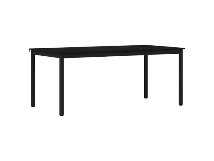 HKQWPBF Esstisch 180 x 90 x 75 cm Holzwerkstoff Rechteckig Schwarzer Metallrahmen, quadratische Metallbeine, Oberfläche Holzwerkstoff, Esszimmer, Küche, offene Wohnräume
