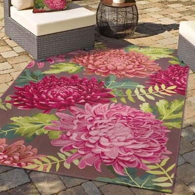 Trans Ocean Import Co Inc "Marina Mum Rectangle Rug Fuchsia, 3'3"" x 4'11"", Fuchsia"