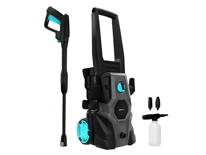 Cecotec HydroBoost 1400 EasyGo Nettoyeur Haute Pression 1400 W pour Maison\, Jardin ou Voiture\, débit de 426 l/h\, 105 Bars de Pression\, Pompe en Aluminium\, Roues\, Rayon d'action 11 m