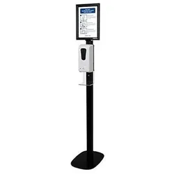 Griffin, Desinfektionsmittelspender, Ca. Fusshalter für automatische Gel-/Desinfektionsmittelflüssigkeit Höhe 154cm Rahmen