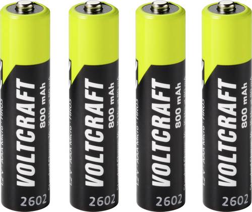 VOLTCRAFT Micro (AAA)-Akku NiMH 800 mAh 1.2V Ready to use 4St.