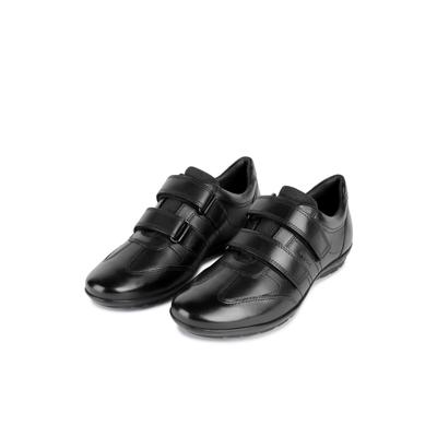 Klettschuh GEOX "UOMO SYMBOL", Herren, Gr. 44, Synthetik Textil, schwarz, Leder, Textil, Schuhe Klettschuh, Business Schuh, Sneaker in eleganter Form